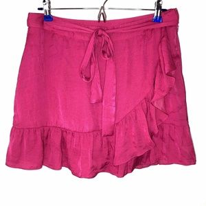 Naked Zebra Hot Pink Ruffled Mini Skirt Size Large